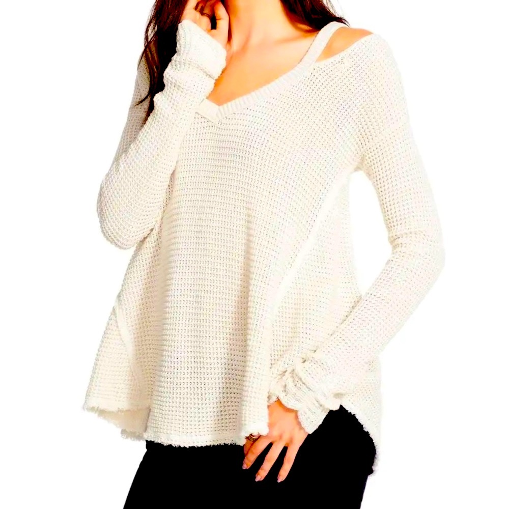 Free People 'Moonshine V' Cold Shoulder Sweater